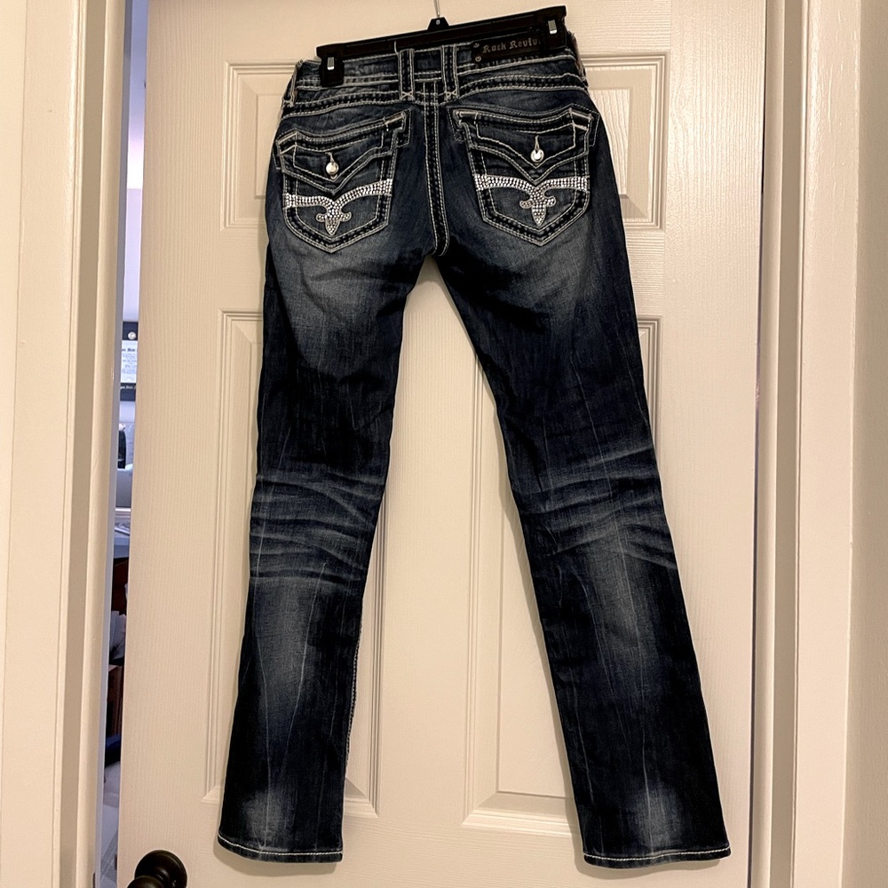 Buckle Sparkly Rock Revival Jeans
